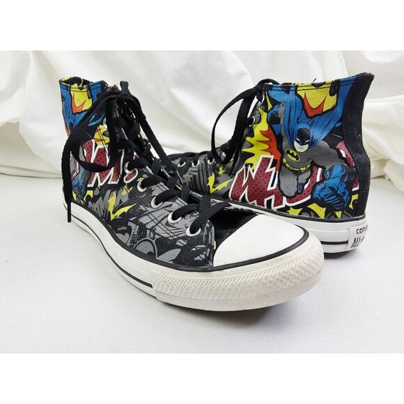 Converse All Star Chuck Taylors Size 13 Mens or 15 Women Batman Hi Lace Sneakers - Picture 12 of 12